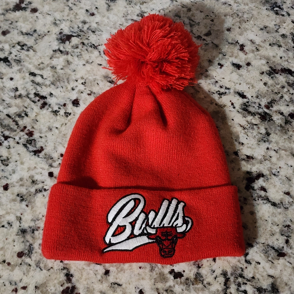 One Size Fits Most Red Bulls Pom-Pom Beanie